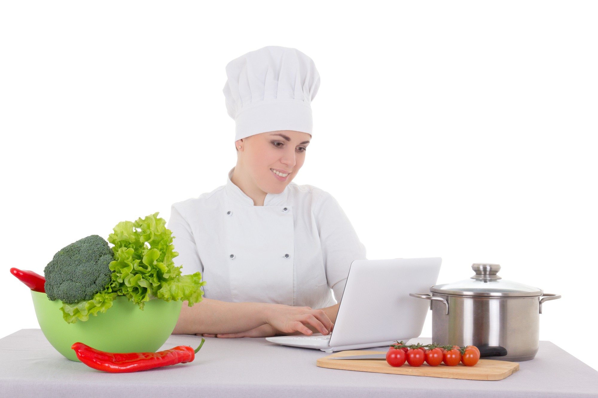 Chef al lavoro in cucina professionale